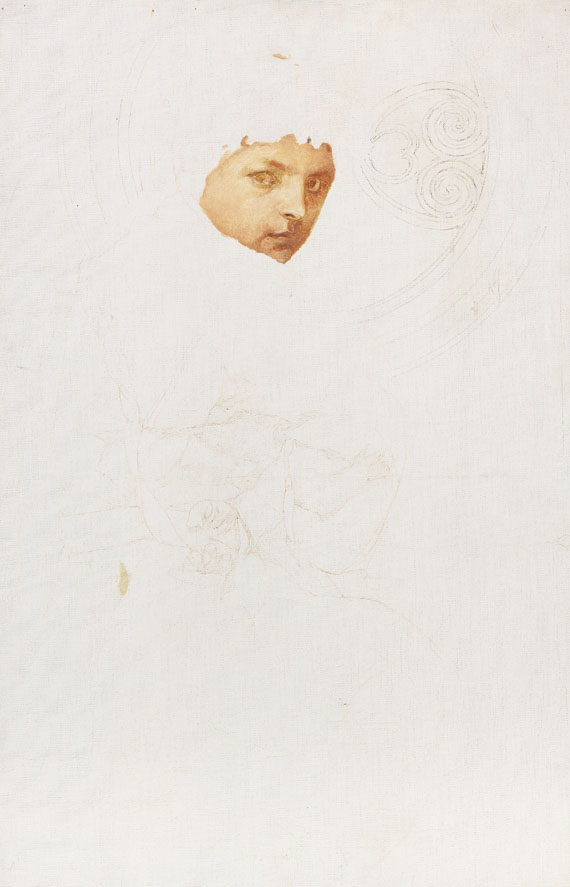 Alphonse Mucha - Unvollendetes Frauenporträt
