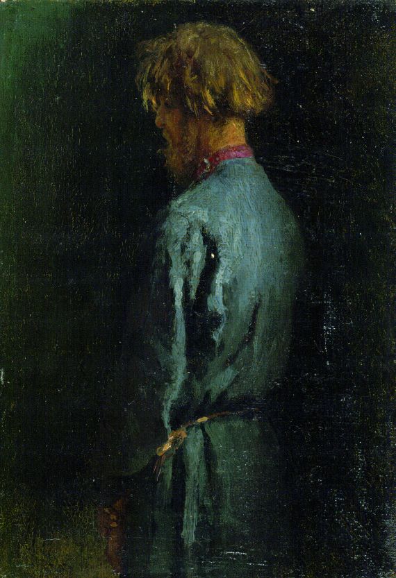 Ilya (Elias) Efimovich Repin - Mann im blauen Russenkittel