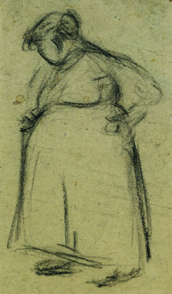 Heinrich Zille - Frau mit Hand in Hüfte