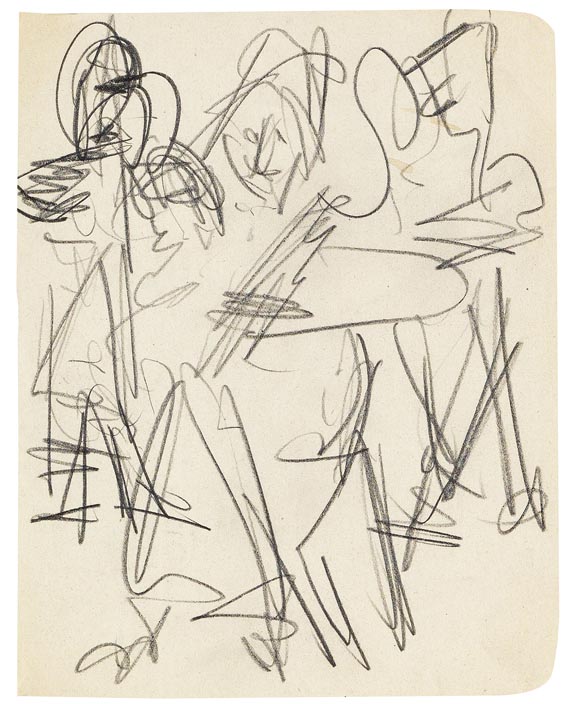 Ernst Ludwig Kirchner - Skizze zu Bauerntanz