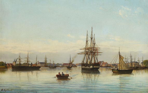 C. Lybbert - Schiffe im Hafen