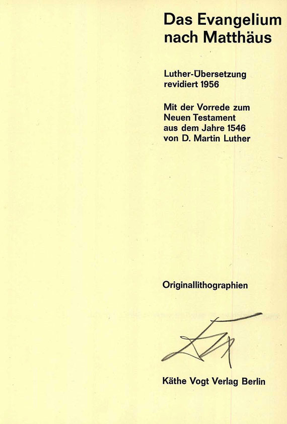 Otto Dix - Evangelium nach Matthäus, VA. 1960