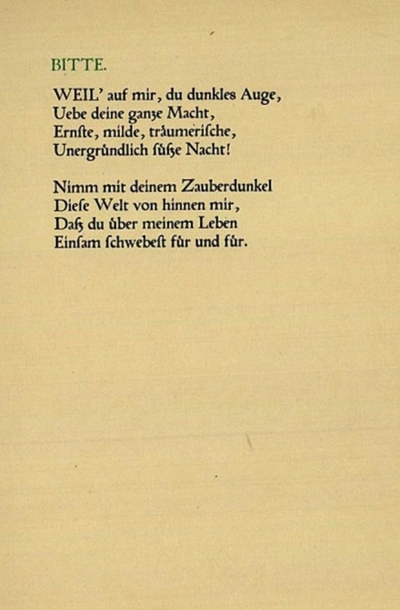 Daphnis-Presse - Wald und Schilflieder. 1917.