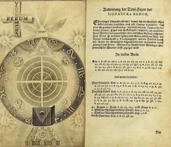Jacob Böhme - Signatura rerum. 1682.