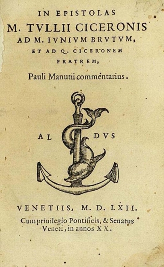 Paulus Manutius - In epistolas M. T. Ciceronis. 1562.