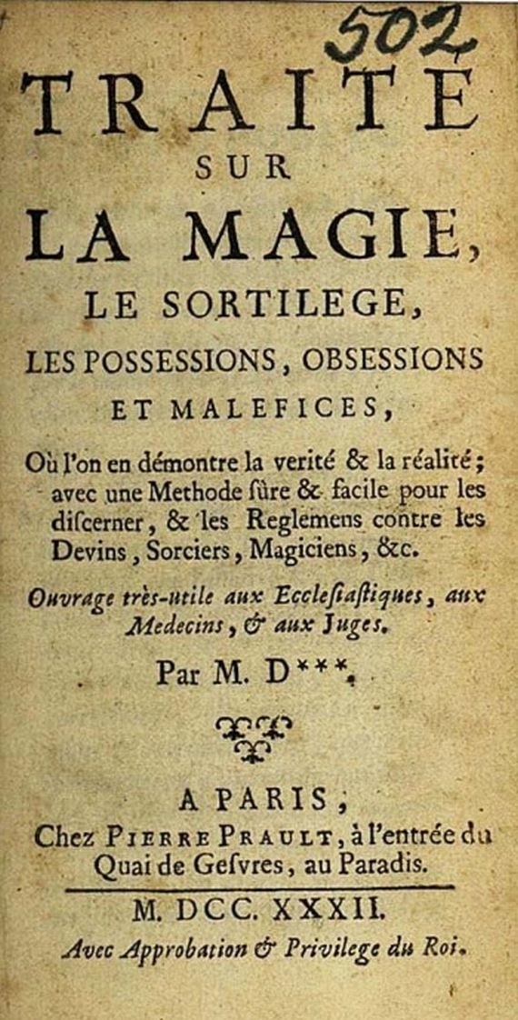   - Traite sur la magie. 1732.