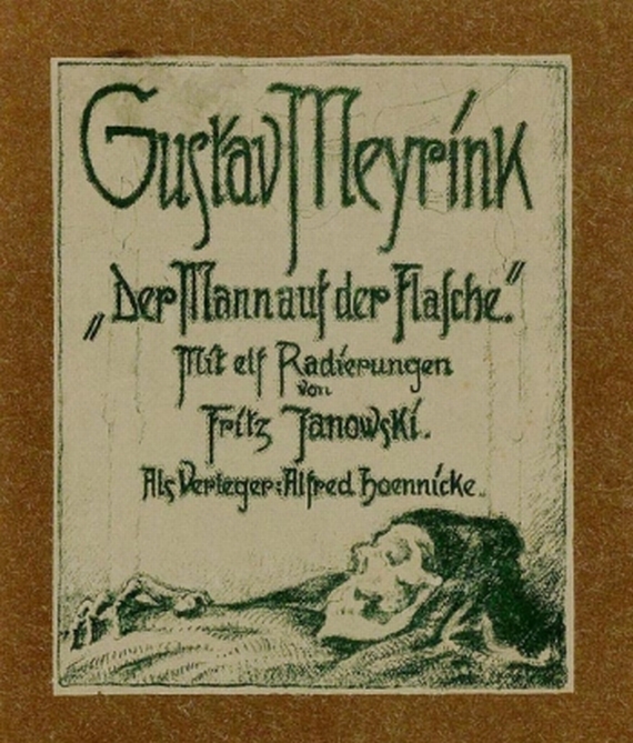 Gustav Meyrink - Der Mann auf der Flasche. 1920.