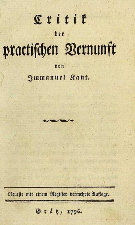 Immanuel Kant - 2 Bände: Urteilskraft, praktische Vernunft. 1794-96