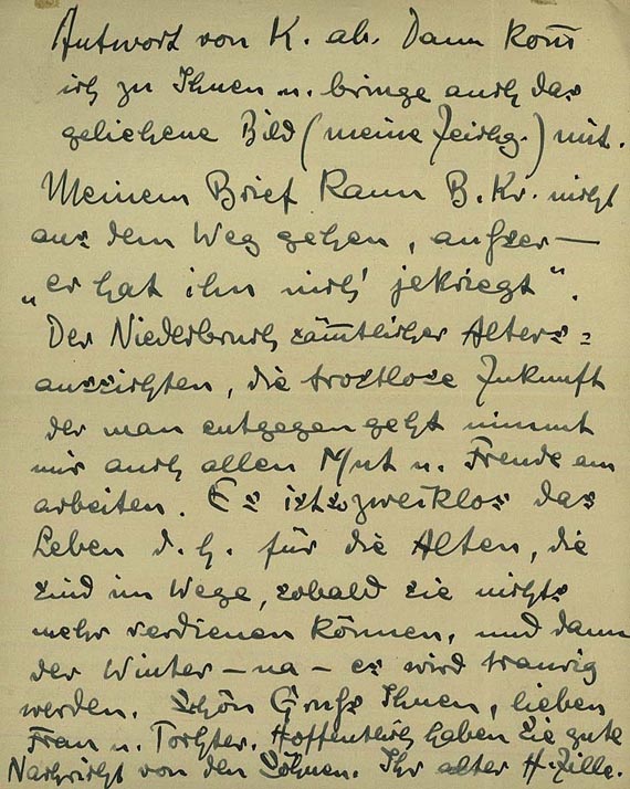 Heinrich Zille - Autograph. An Kraus 15.08.1922 (36)