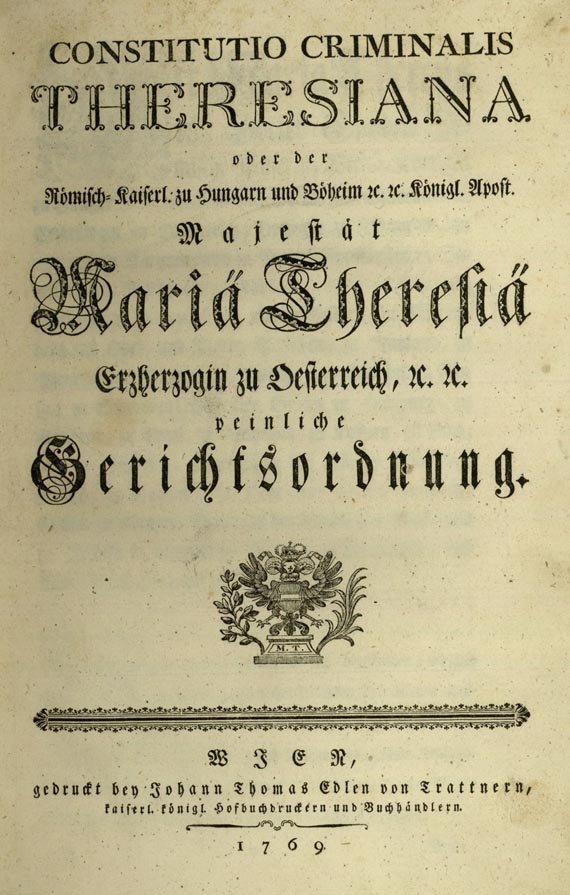 Constitutio criminalis Theresiana - Constitutio criminalis Theresiana (6). 1769