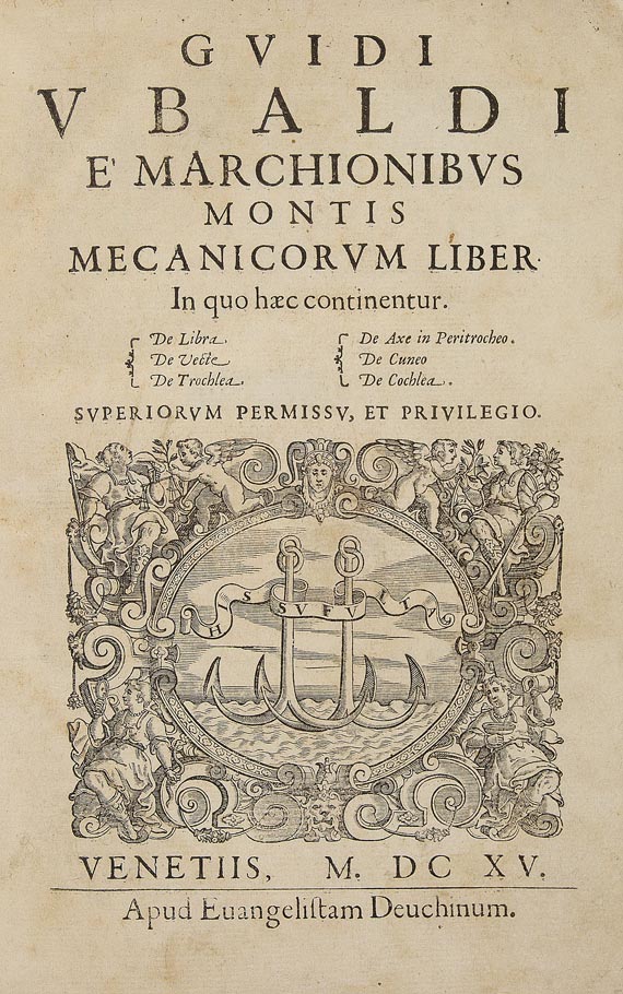Guido Ubaldo del Monte - Mecanicorum liber. 1615