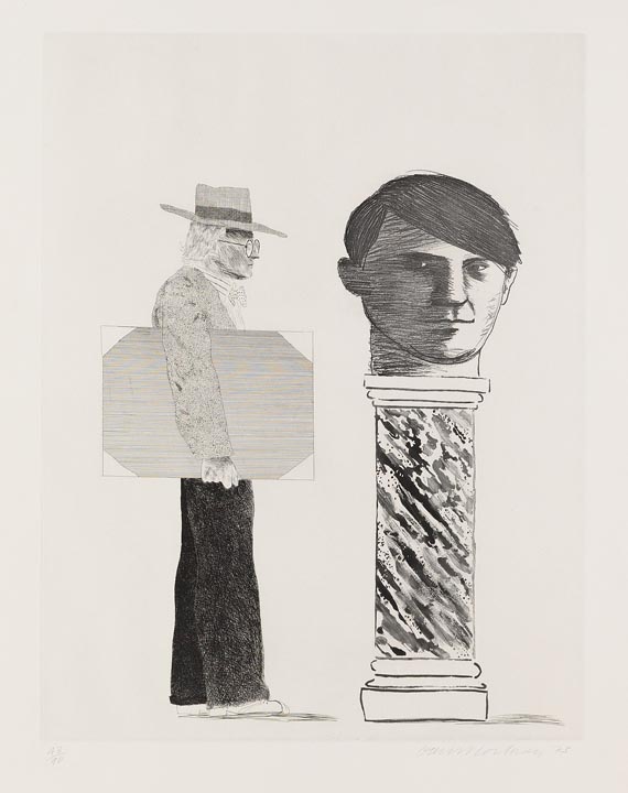 David Hockney - The student: homage to Picasso