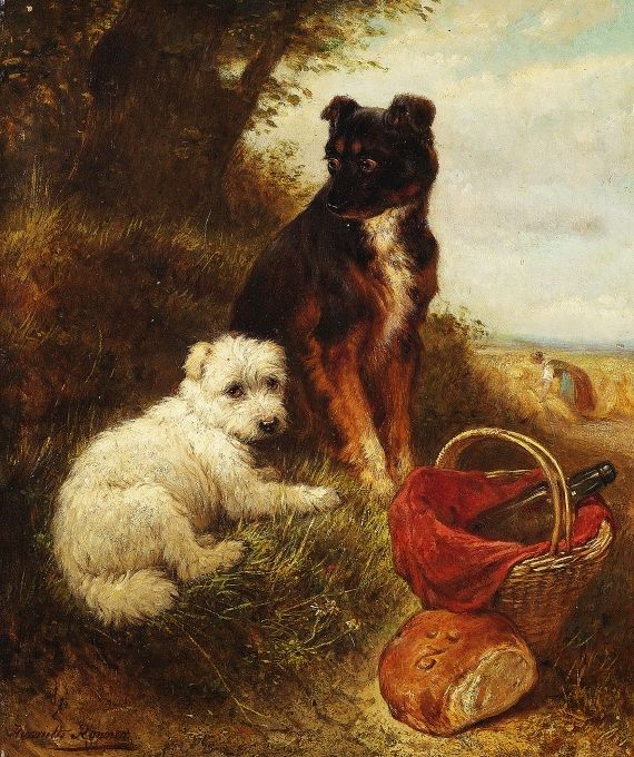 Henriette Ronner-Knip - Zwei Hunde