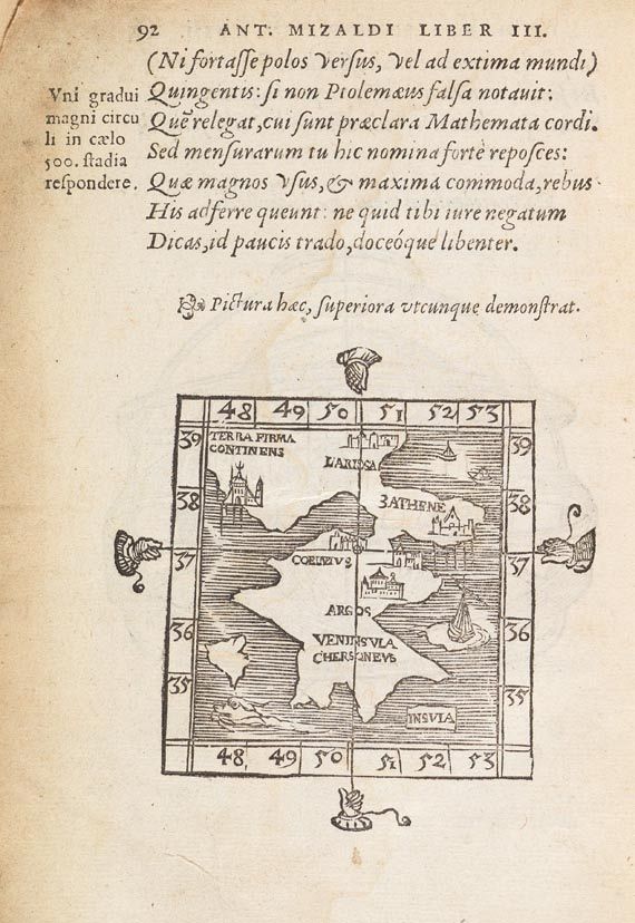 Antoine Mizauld - Mizaldi Monluciani, Mundi sphaera. 1552 (2) - Weitere Abbildung