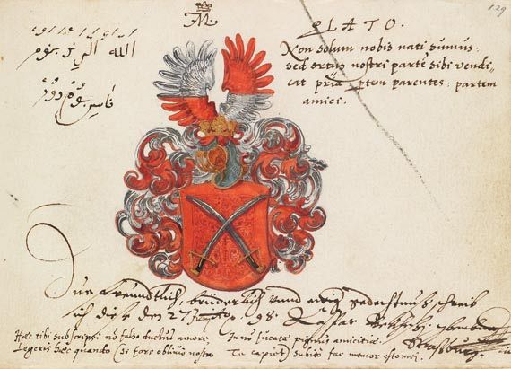  Album amicorum - Stammbuch des Johann v. Bassen. 1595. - Weitere Abbildung