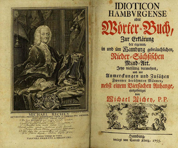  Deutschland - Richey, M., Idioticon Hamburgense. 1755.