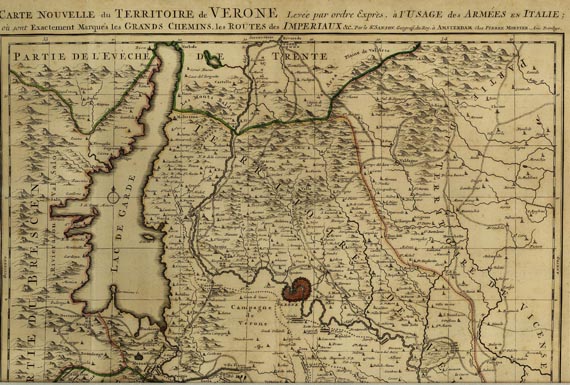 Italien - Carte nouvelle du territoire de Verone.
