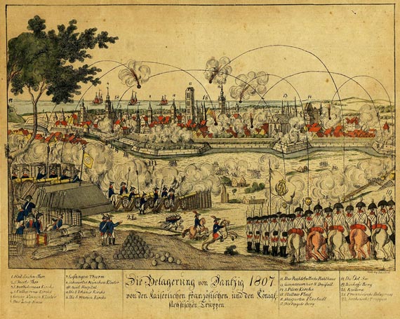  Polen - Die Belagerung von Dantzig 1807.