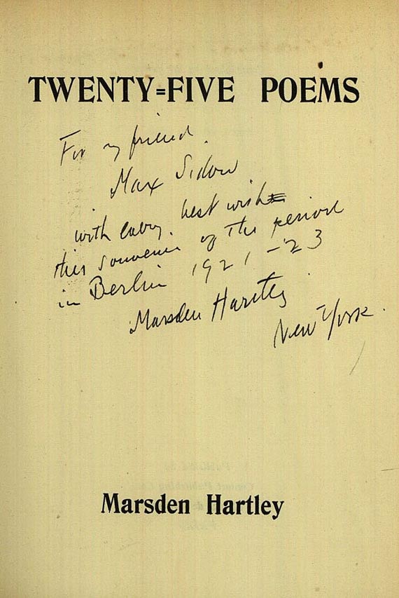 Marsden Hartley - Twenty-five Poems 1922