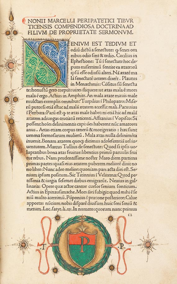  Nonius Marcellus - De proprietate sermonum. Venedig 1476 - Weitere Abbildung