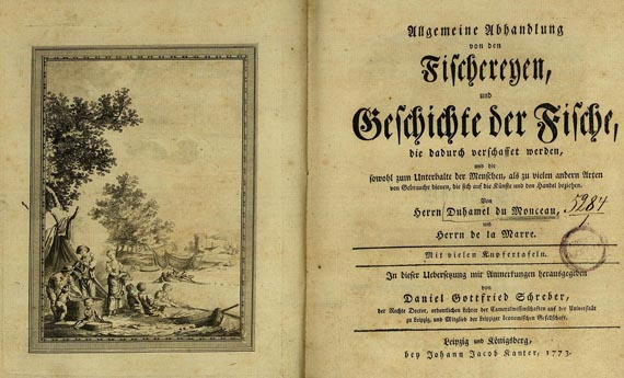 H. L. Duhamel du Moncau - Allgemeine Abhandlung von den Fischereyen 3 Bde. 1773