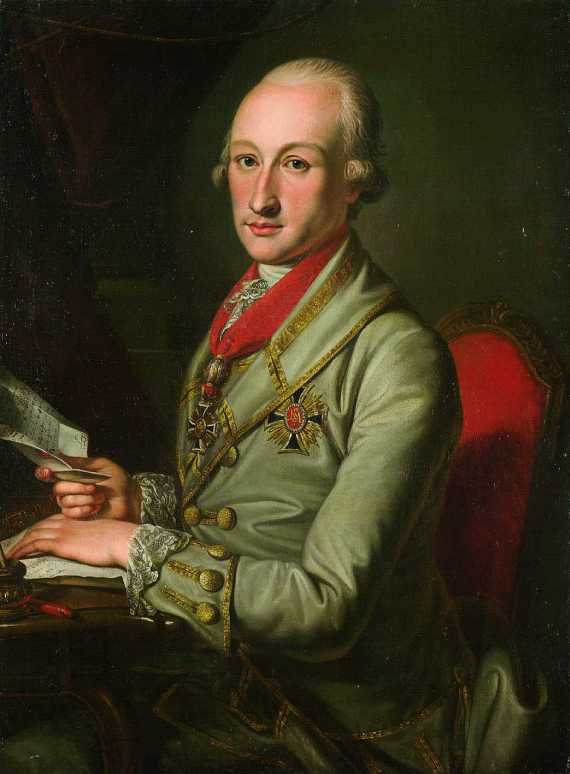 Johann Wilhelm Hoffnas - Umkreis - Kurfürst Karl Theodor von Mannheim in Uniform