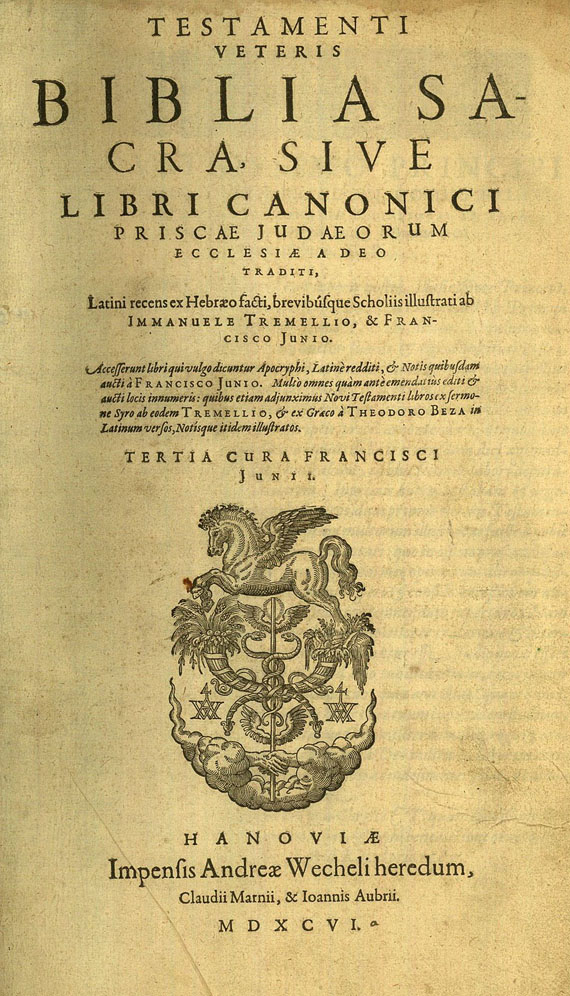   - Testamenti veteris biblia sacra. 1596