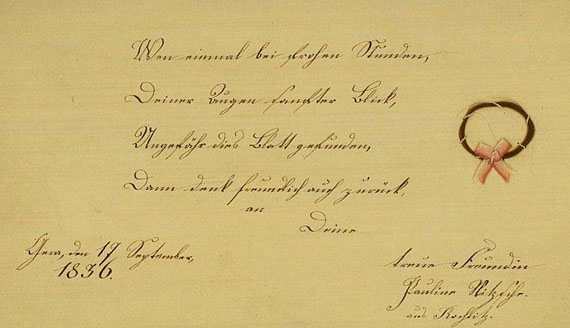  Album amicorum - Stammbuch, Gera u. a. (1836-40 und 1855).