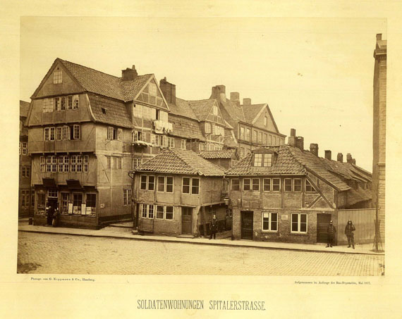   - 2 Fotos, Spitalerstraße. 1877-84