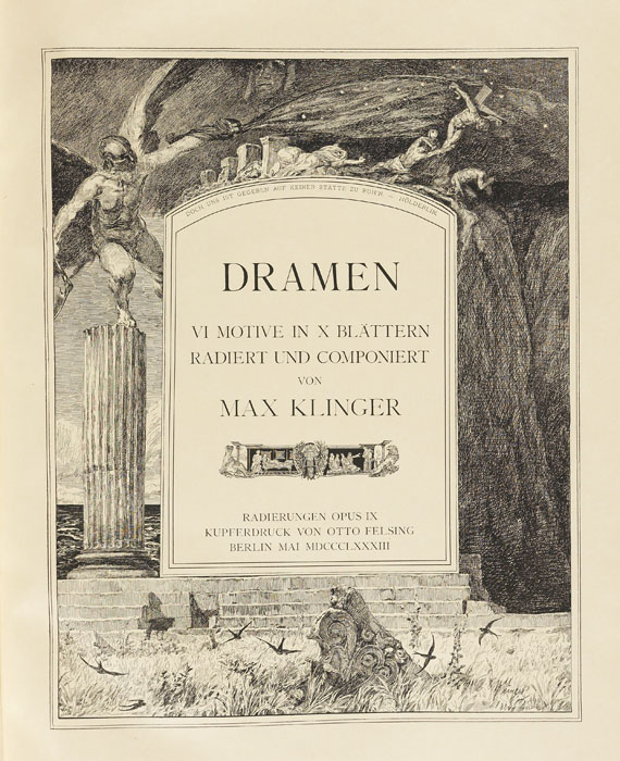 Max Klinger - Dramen. 1883. 2. Ausgabe.
