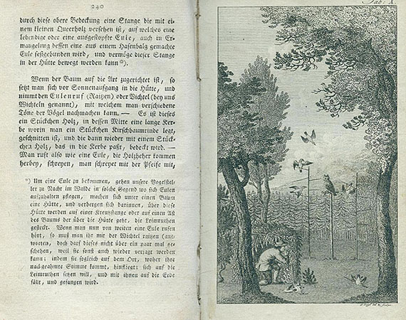  Jagd - Heppe, J. C., Der Vogelfänger und Vogeljäger. 1823. 2 Bde.