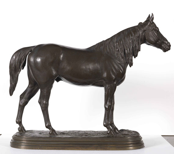 Isidore Jules Bonheur - Pferd mit langer Mähne - Rückseite