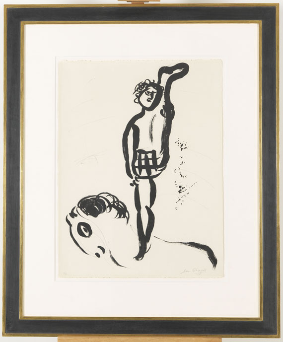 Marc Chagall - Gleichgewichtskünstler auf Pferd - Rahmenbild