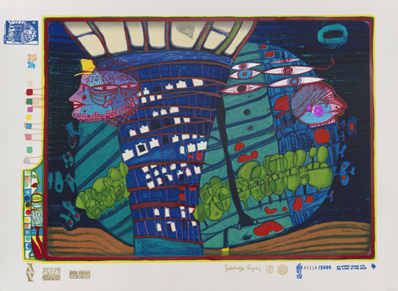Friedensreich Hundertwasser - Regentag Mappe - Weitere Abbildung