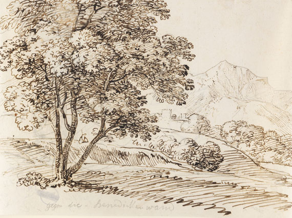 Johann Georg von Dillis - Baumbestandene Vorgebirgslandschaft