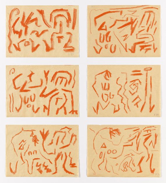 A. R. Penck (d.i. Ralf Winkler) - Ohne Titel (zwölfteilige Serie) - Weitere Abbildung