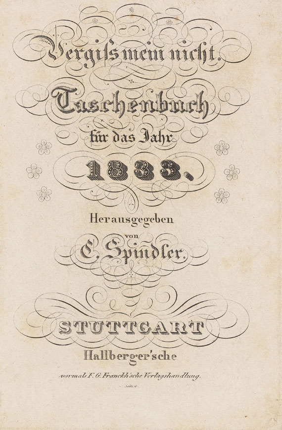 Moritz von Schwind - 14 Original-Zeichnungen für "Vergißmeinnicht"