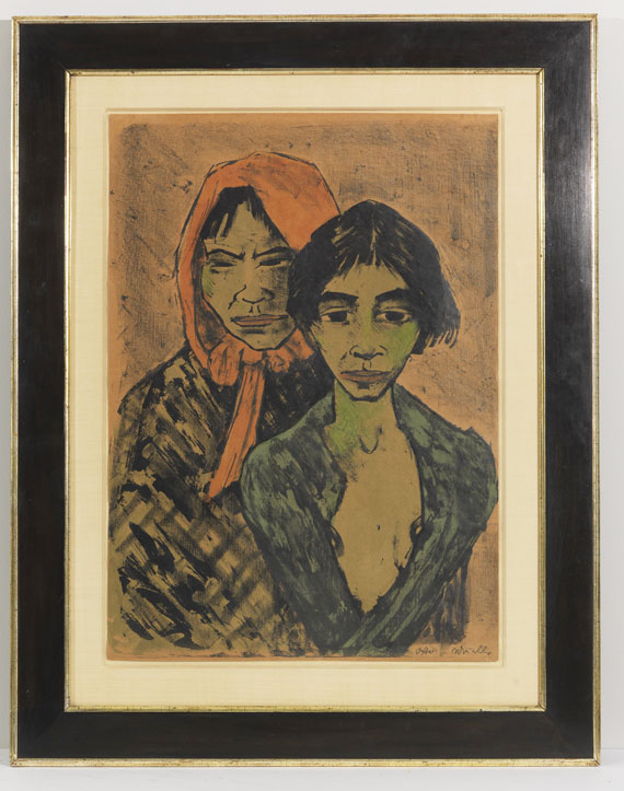 Otto Mueller - Zwei Zigeunerinnen (Zigeunermutter mit Tochter) - Rahmenbild