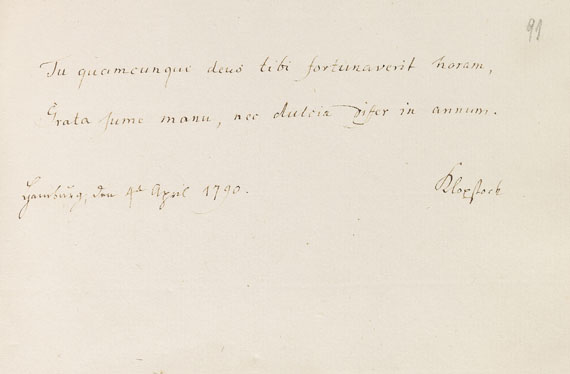  Album amicorum - Stammbuch G. W. Prahmer. 1789-93 - Weitere Abbildung