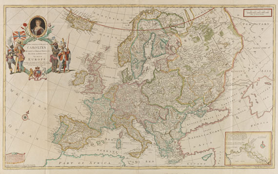  Europa - 1 Bl. This map of Europe (H. Moll).