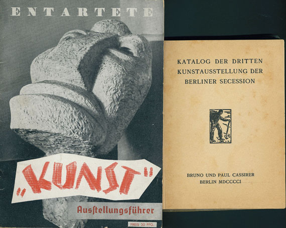 Berliner Secession - Ausstellungskataloge Berliner Secession 1901 / Entartete Kunst 1937. 2 Tle.