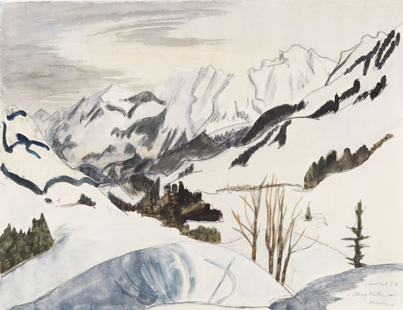 Erich Heckel - Winter im Walsertal