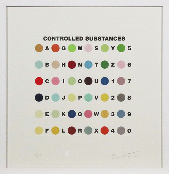 Damien Hirst - Controlled Substance Spot print - Rahmenbild