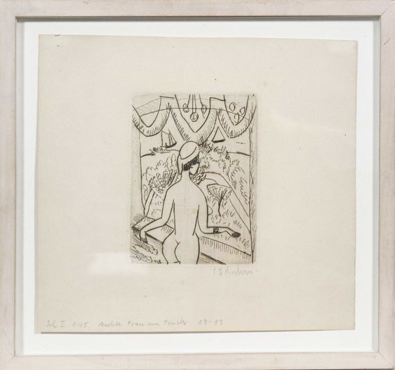 Ernst Ludwig Kirchner - Nackte Frau am Fenster, Fehmarn - Rahmenbild