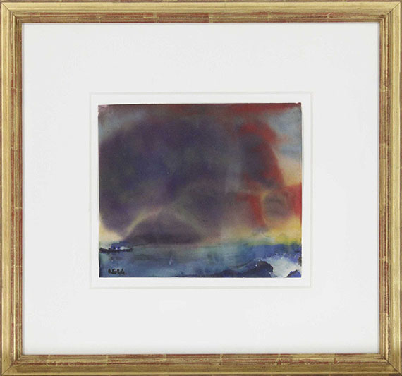 Emil Nolde - Abendwolken am Meer - Rahmenbild