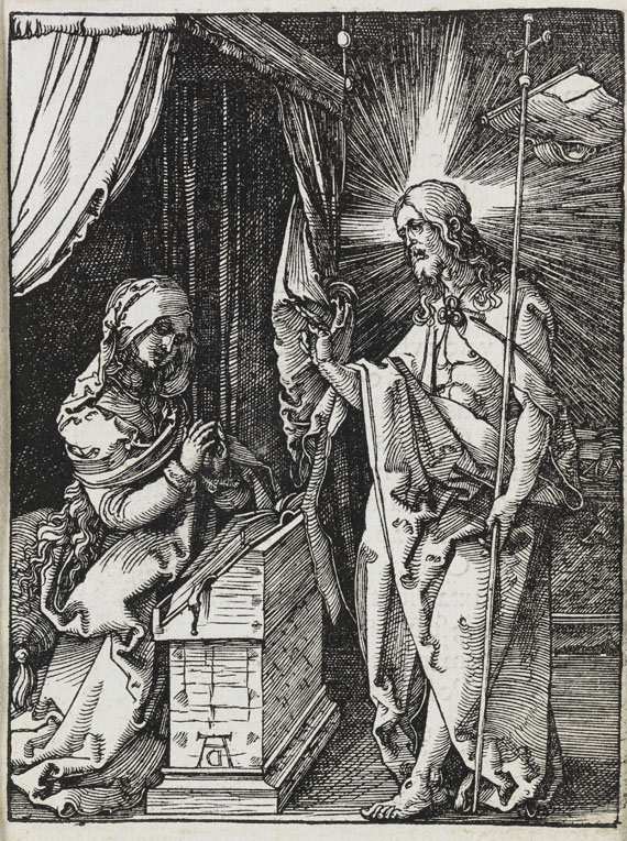 Albrecht Dürer - Christus erscheint seiner Mutter, aus: Kl. Holzschnittpassion