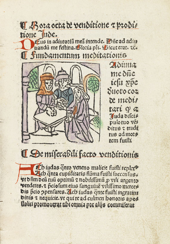  Bertholdus - Horologium devotionis. Um 1498. - Angeb.: Thomas a Kempis, Meditationes - Weitere Abbildung