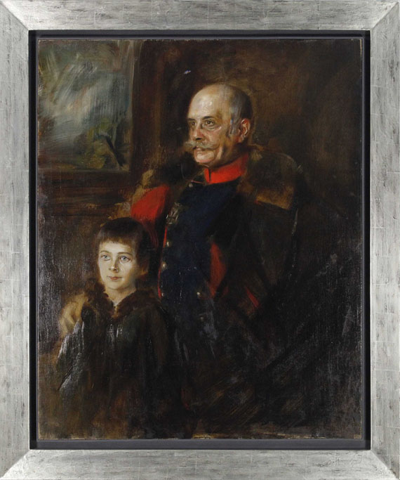 Franz von Lenbach - General von Hartmann und Sohn Hermann - Rahmenbild