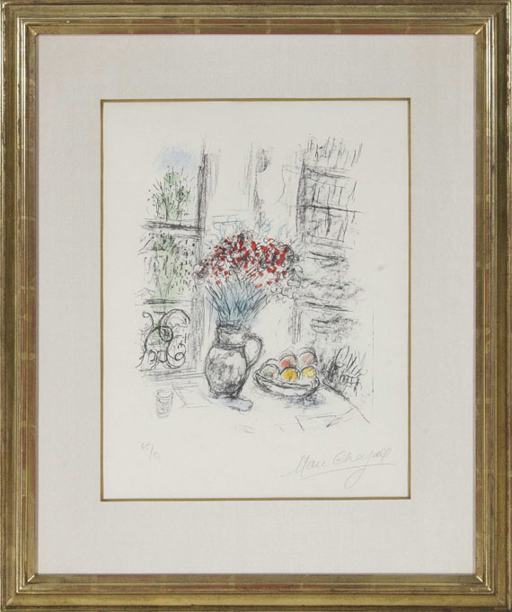 Marc Chagall - Les Roses pompons - Rahmenbild
