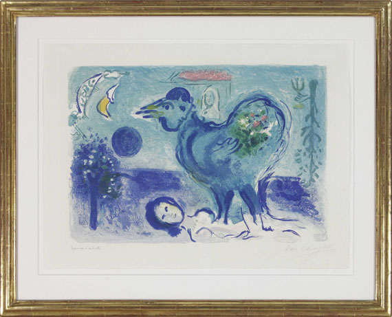 Marc Chagall - Paysage au Coq - Rahmenbild